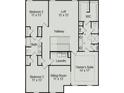 Floorplan featuring two bedrooms, a sitting room, and laundry at 5655 Arnold Way, Mount Pleasant, NC 28025