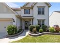 Beautifully landscaped front yard with healthy green grass and attractive shrubbery at 1035 Ivey Ct, Indian Land, SC 29707
