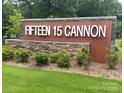 A community sign at Fifteen 15 Cannon at 5324 Somerset Hill Ln, Charlotte, NC 28269