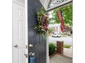 Welcoming front entryway with a wreath and an American flag at 609 Atherton Way, Rock Hill, SC 29730