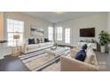 Bright living room with plush seating, area rug, and ample natural light, perfect for relaxation and entertaining at 4051 Whittier Ln, Fort Mill, SC 29708