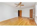 Spacious bedroom with a ceiling fan and closet at 925 Rock Grove Church Rd, Salisbury, NC 28146