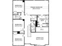 Second floor floorplan with bedrooms 2, 3, 5, flex area, and the primary bedroom with ensuite bathroom at 308 Balboa St, Matthews, NC 28104