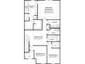 Upstairs floor plan includes primary bedroom, bath, two additional bedrooms, laundry, and flex space at 1229 Margo Mannor Dr, Fort Mill, SC 29708