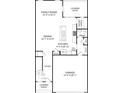 Layout featuring open concept kitchen, dining, and living spaces with a garage and covered porch at 1229 Margo Mannor Dr, Fort Mill, SC 29708