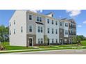 Attractive townhome exteriors showcasing varied textures and colors, complemented by green lawns and landscaping at 1944 Westerhill Dr, Fort Mill, SC 29708