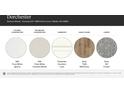 Selection of interior finishes including MSI Frost White Quartz, Shaw Wild Dunes hardwood flooring, and Timberlake Linen cabinetry at 6358 Fairfax Ct, Maiden, NC 28650