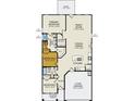 Detailed floor plan featuring primary bedroom, Gathering room, kitchen, and 2-car garage at 1074 Bull Dog Ln, Wingate, NC 28174