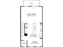 Floorplan for the first floor, which includes a Gathering room, kitchen, dining room, and deck at 1948 Westerhill Dr, Fort Mill, SC 29708