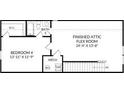 Upstairs floor plan featuring a bedroom, flex room, and additional bathroom at 951 Exeter Dr, Sherrills Ford, NC 28673