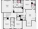 Second floor plan includes the owner's suite, owner's bath, game room and three additional bedrooms at 18129 Sulton Ter, Huntersville, NC 28078