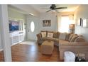 Cozy living room featuring a comfortable sofa, built-in shelving, and ample natural light at 3505 Valley Dr, Chester, SC 29706