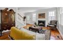 Cozy living room with fireplace, hardwood floors, and elegant furnishings at 361 5Th Nw St, Hickory, NC 28601