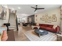 Bright living room boasts modern decor, hardwood floors, and an open floor plan at 4520 Radler Ct, Charlotte, NC 28217