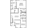 Second story floor plan with primary bedroom suite, raised tray ceiling, two additional bedrooms and laundry room at 1213 Margo Mannor Dr, Fort Mill, SC 29708