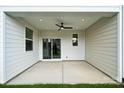 Covered outdoor patio featuring concrete flooring and a ceiling fan at 1213 Margo Mannor Dr, Fort Mill, SC 29708