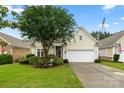 Inviting home exterior showcasing lush landscaping, a green lawn, and a well-maintained driveway at 15152 Legend Oaks Ct, Indian Land, SC 29707