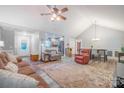 Spacious living room featuring vaulted ceilings and an open floor plan at 121 Jefferson Dr, Locust, NC 28097