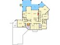 Detailed floor plan of finished basement with games area, theatre, in-law suite and storage at 0 Edgewater Dr # 107, Norwood, NC 28128