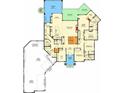 Detailed floor plan of main level with open concept kitchen, great room, dining, and Primary retreat at 0 Edgewater Dr # 107, Norwood, NC 28128