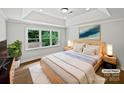 Cozy staged bedroom with a large window and ample natural light at 3104 Doncaster Dr, Rock Hill, SC 29732