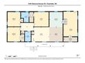 Detailed floor plan showing layout of bedrooms, living areas, and kitchen at 1344 Shannonhouse Dr, Charlotte, NC 28215