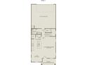 Detailed first floor plan showcasing an open layout with kitchen, garage, and gathering room at 14028 Penbury Ln # 331, Charlotte, NC 28278