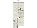 Second floor plan featuring three bedrooms, two bathrooms, and a functional laundry room at 14028 Penbury Ln # 331, Charlotte, NC 28278