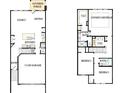Open-concept floor plan showcasing a modern kitchen, dining, Gathering room, and bedrooms at 168 Quartz Hill Way, Waxhaw, NC 28173