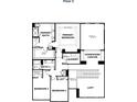 Second floor plan featuring a spacious primary bedroom with tray ceilings, homework center, and loft at 220 Windy Dell Dr, Tega Cay, SC 29708