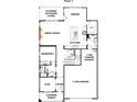 First floor plan featuring a great room, kitchen, dining area, flex space and garage at 15005 Brownleigh Ln # 27, Huntersville, NC 28078