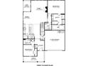 Detailed first floor plan showcasing a spacious kitchen, Gathering room, bedrooms and 2-car garage at 264 Miramar Dr, York, SC 29745