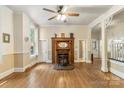 Bright living room boasting a fireplace, hardwood floors, and decorative trim at 1282 W Highway 27 Hwy, Lincolnton, NC 28092