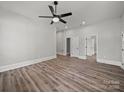 Spacious bedroom featuring wood flooring, recessed lighting, and white trim at 144 Walnut St, Chester, SC 29706