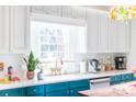 Kitchen sink area with white counter tops and white backsplash at 9929 Kerns Rd, Huntersville, NC 28078
