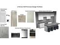 Various material selections showing white shaker cabinets, LVP floors, carpet, quartz countertops, and stainless appliances at 2735 Primrose Ave, Charlotte, NC 28208
