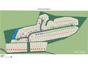 Aerial view of the neighborhood showing a variety of lot sizes and green spaces at 4028 Deerstone Ln # 23, Clover, SC 29710