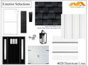Exterior selections display a black roof, white siding, black door, and black shutters at 4028 Deerstone Ln # 23, Clover, SC 29710