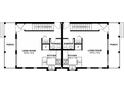 Main floor plan featuring kitchen, powder room, coat closets, living room, and porch access at 102 Mobley St, Clover, SC 29710