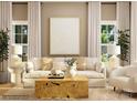 Bright living room featuring a comfortable sofa, stylish coffee table, and natural light at 3887 Horsham St, Indian Land, SC 29707