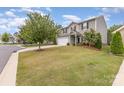 Charming two-story home with a well-maintained lawn and mature trees in a suburban setting at 2037 Christopher Wood Ct, Fort Mill, SC 29707