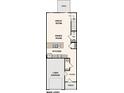 Floor plan of the home's main level shows the kitchen, living and dining areas at 1913 C Tranquility Cir, Newton, NC 28658