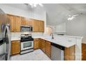 Well-equipped kitchen featuring stainless steel appliances and light countertops at 1520 Deer Forest Dr, Fort Mill, SC 29707