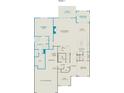 Detailed first-floor plan showcasing an owner's suite, open gathering area, kitchen, and two-car garage at 13928 Penbury Ln # 399, Charlotte, NC 28278