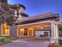 Covered entrance featuring stone and tile design, pillars, and lighting at 355 Pelham Ln, Mooresville, NC 28115