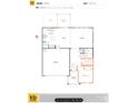 Main floor plan showcasing an open kitchen, Gathering room, patio, and garage at 2021 Indian Trail Fairview Rd, Indian Trail, NC 28079
