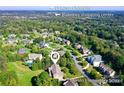 Neighborhood aerial view showcasing proximity to Uptown Charlotte, Blakeney shopping center, and Marvin Elementary School at 512 Appomatox Dr, Marvin, NC 28173