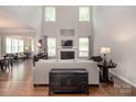 Bright living room features high ceilings, a cozy fireplace, and an open layout at 512 Rosebush Ln, Clover, SC 29710