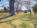 Expansive grassy front yard with mature trees offering plenty of shade at 176 Travis Loop, Statesville, NC 28625