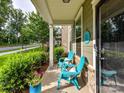 Cozy front porch featuring comfortable seating and a welcoming view of the neighborhood at 2343 Mt. Harmony Church Rd, Matthews, NC 28104